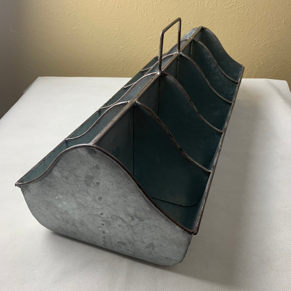 20" CADDY METAL UTENSILS, TOOLS, STORAGE BUCKET WESTERN HOME DECOR NEW