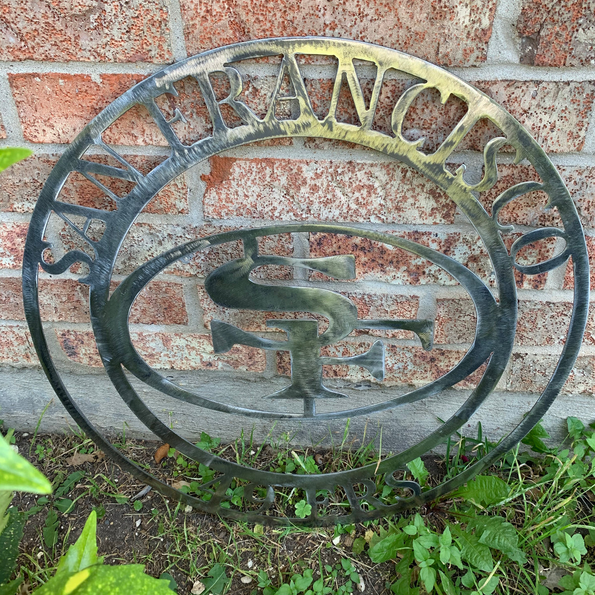 SAN FRANCISCO 49ERS METAL CUSTOM VINTAGE RAW METAL CRAFT TEAM SIGN HANDMADE 12",18",24",32",36",40",50"