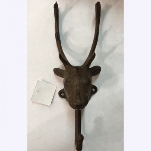 9.5"x3.25" ANTLER KEY HOLDER HOOK CAST IRON WALL ART METAL WESTERN HOME DECOR NEW