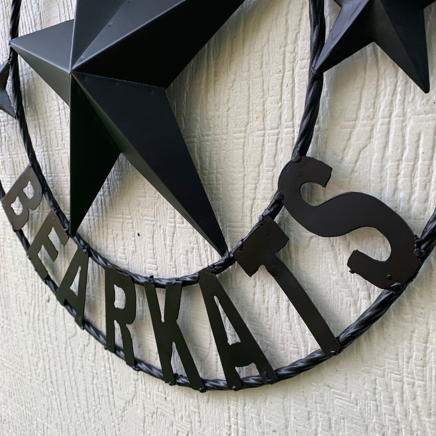 24",32" SHSU SAM HOUSTON BEARKATS RUSTIC BLACK METAL CUSTOM VINTAGE CRAFT RUSTIC BLACK TEAM STAR HANDMADE