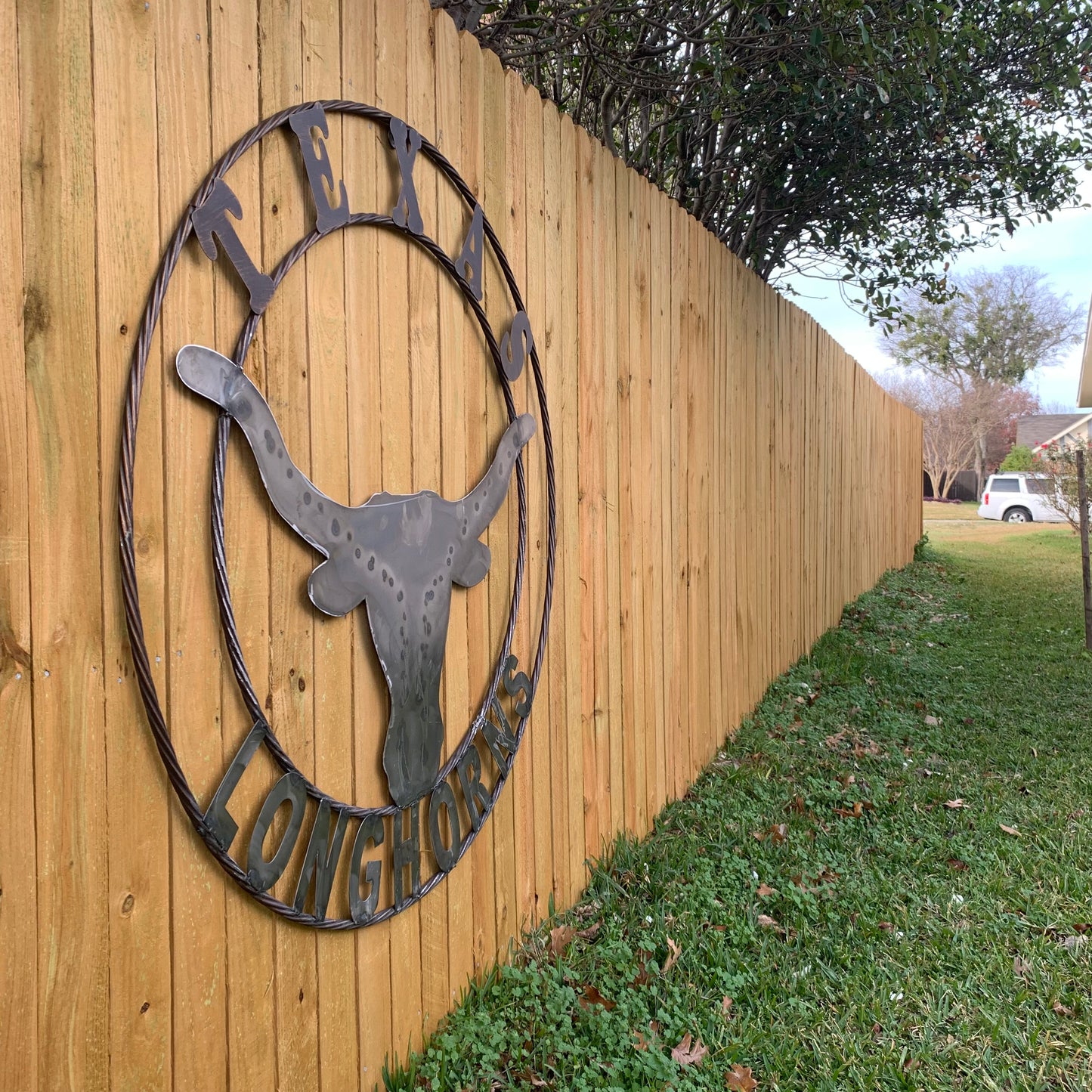 50" TEXAS LONGHORNS LARGE CUSTOM RAW METAL VINTAGE CRAFT SIGN TEAM ART UNPAINTED WESTERN HOME DECOR HANDMADE STEEL #EH12570