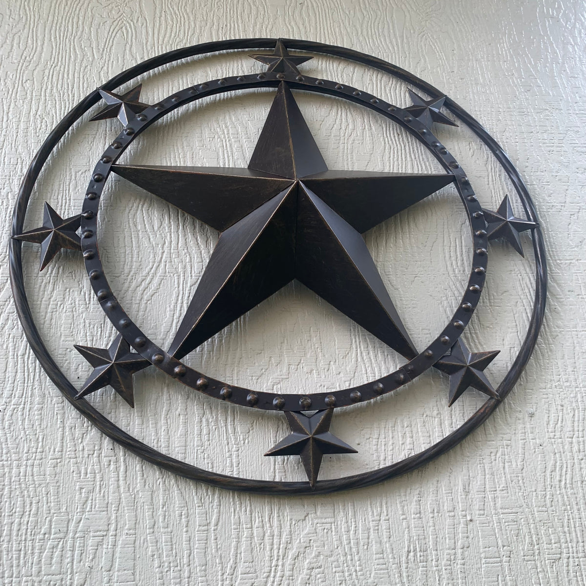 #SI_BC2109 MULTI STARS 24" BARN METAL STAR WESTERN HOME DECOR HANDMADE RUSTIC BRONZE NEW