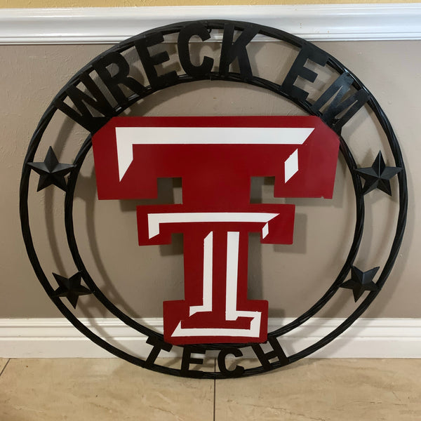 TEXAS TECH METAL COLLEGE WESTERN HOME DECOR WALL ART BRAND NEW