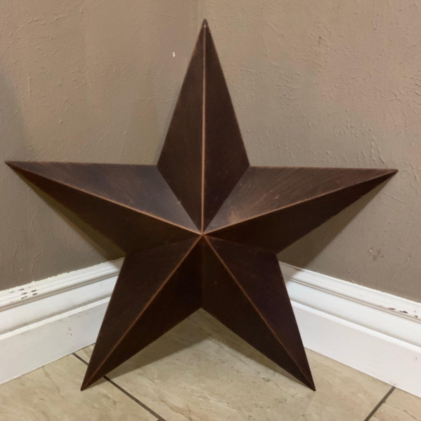 12",16",22",24",30",36" RUSTIC BRONZE BARN STAR 5 POINT METAL STAR OF DAVID WESTERN HOME DECOR HANDMADE NEW 3" TO 36"-#EH10044