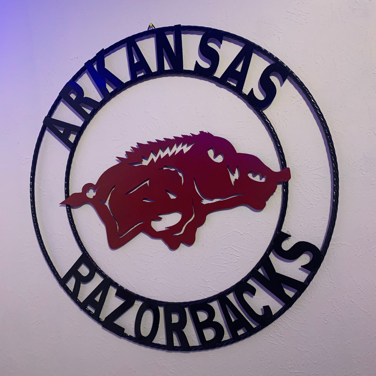 ARKANSAS RAZORBACKS CUSTOM METAL VINTAGE CRAFT SIGN TEAM WALL ART WESTERN HOME DECOR HANDAMADE