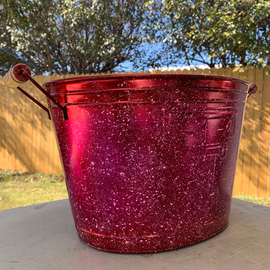18" TEXAS TECH RED METAL OVAL TUB WESTERN HOME DECOR METAL ART NEW #EH10396