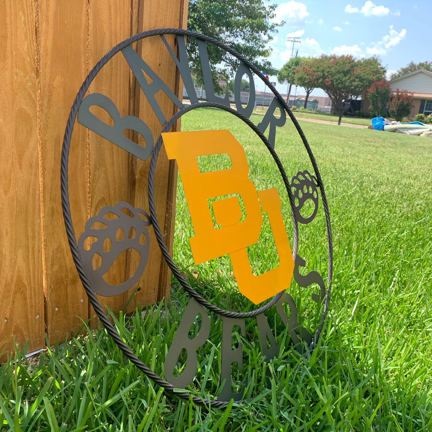 12", 18", 24", 32" BAYLOR BEARS CUSTOM METAL VINTAGE CRAFT WESTERN HOME DECOR HANDMADE