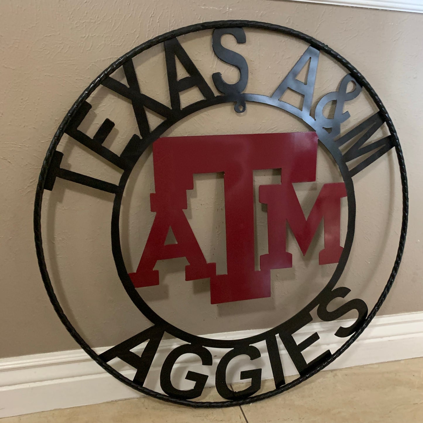 TEXAS A&M NO THUMBS GIGEM AGGIES METAL CUSTOM VINTAGE CRAFT WALL ART TEAM SIGN HANDMADE