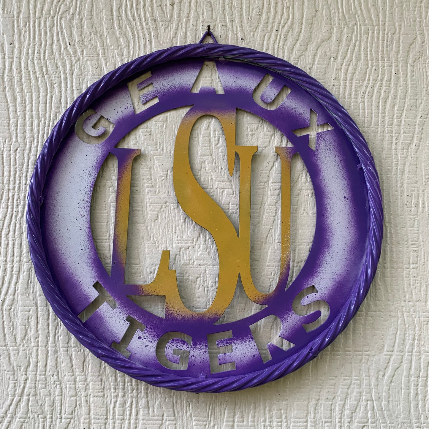 12",18",24",32" LSU GEAUX TIGERS CUSTOM METAL VINTAGE CRAFT SIGN TEAM WALL ART WESTERN HOME DECOR