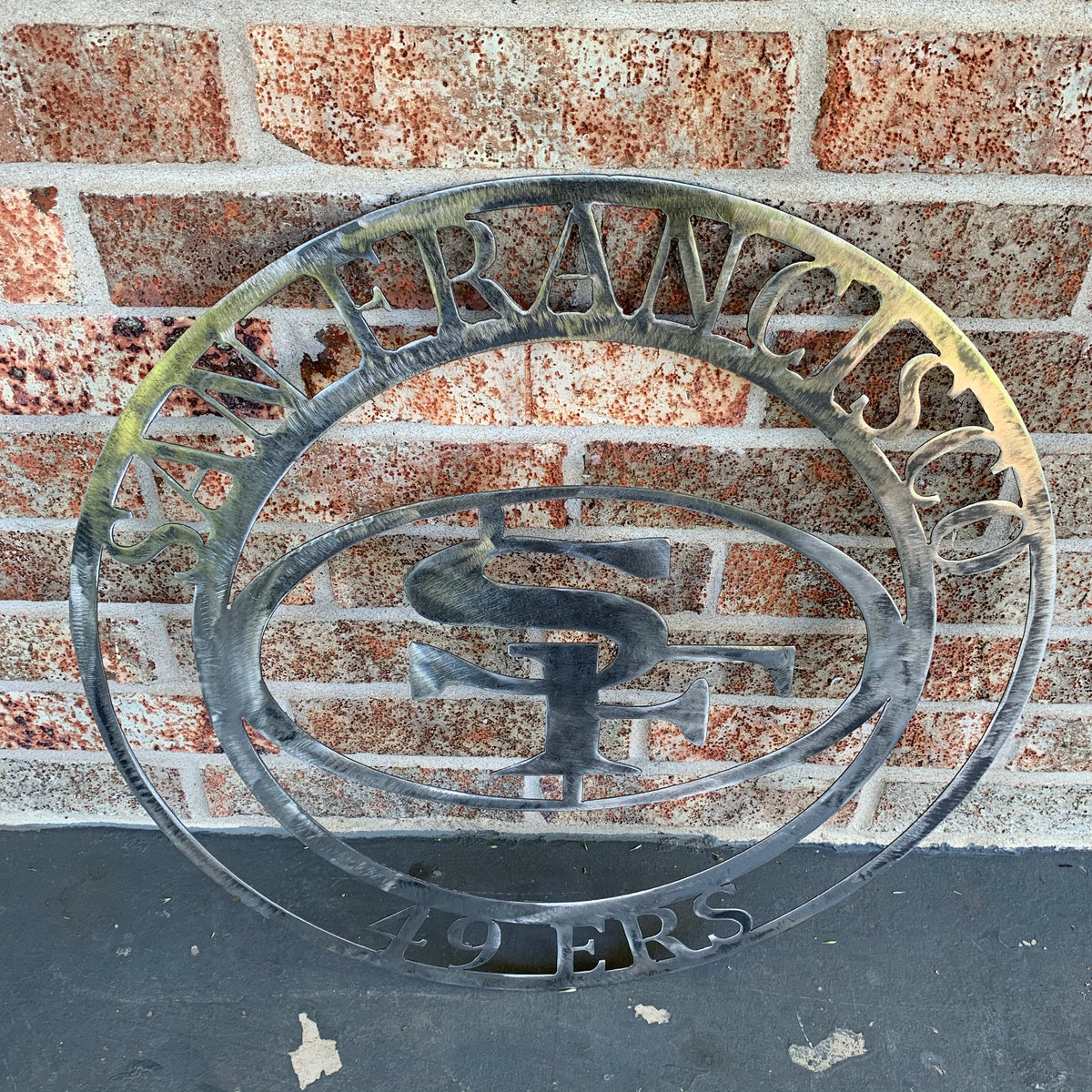 SAN FRANCISCO 49ERS METAL CUSTOM VINTAGE RAW METAL CRAFT TEAM SIGN HANDMADE 12",18",24",32",36",40",50"