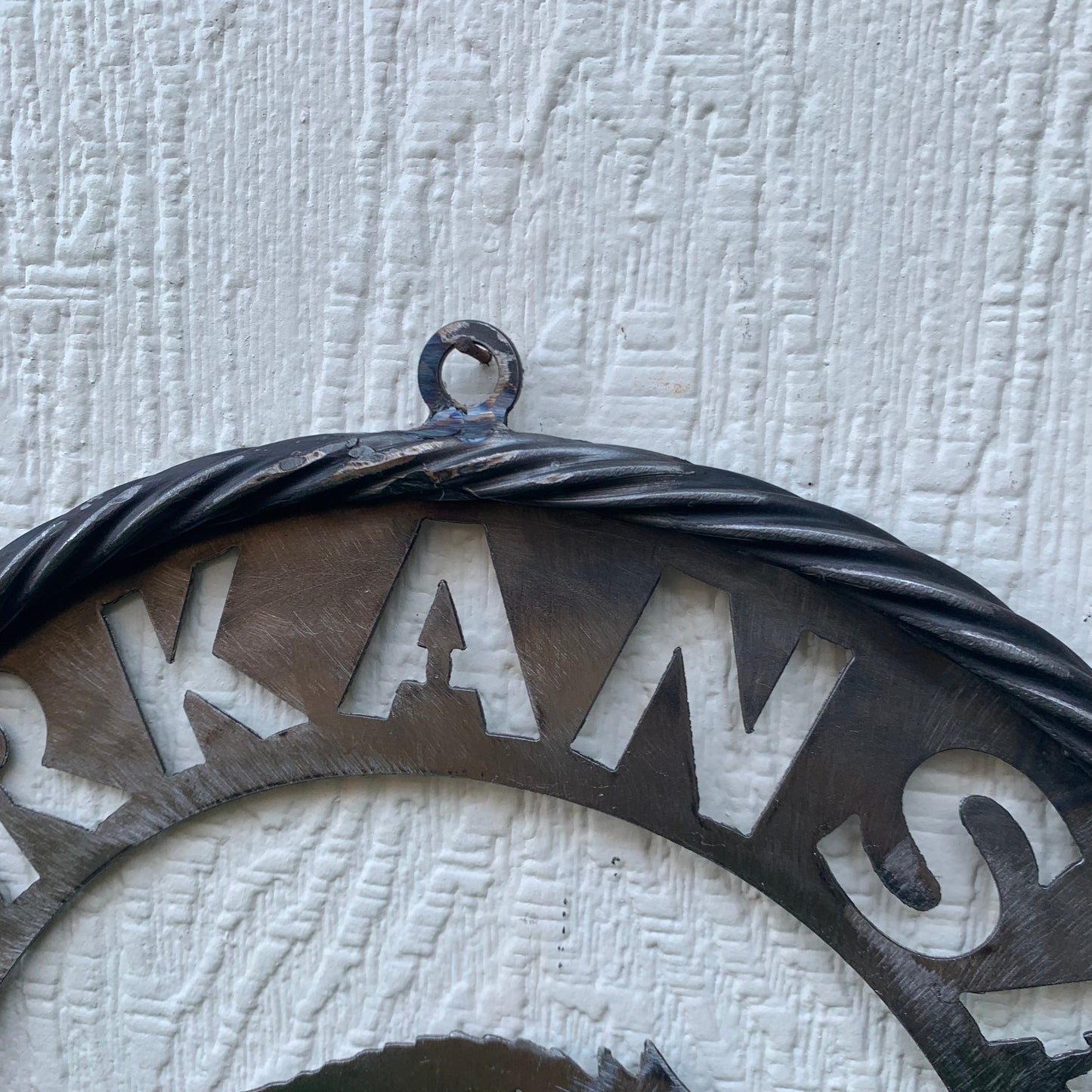 12", 18", 24", 32" ARKANSAS RAZORBACKS CUSTOM RAW METAL VINTAGE CRAFT WIDE BAND RING TEAM SIGN HANDMADE