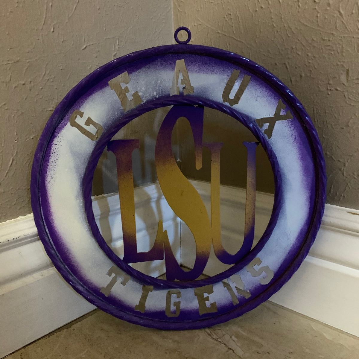12",18",24",32" LSU GEAUX TIGERS CUSTOM METAL VINTAGE CRAFT SIGN TEAM WALL ART WESTERN HOME DECOR