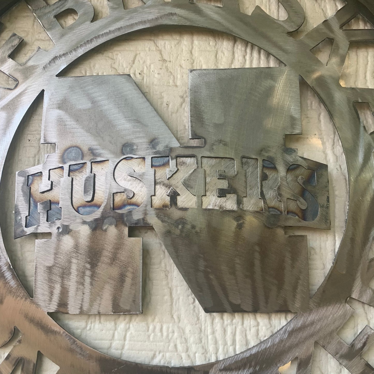 12", 18", 24", 32" NEBRASKA HUSKERS RAW METAL CUSTOM VINTAGE CRAFT TEAM SIGN