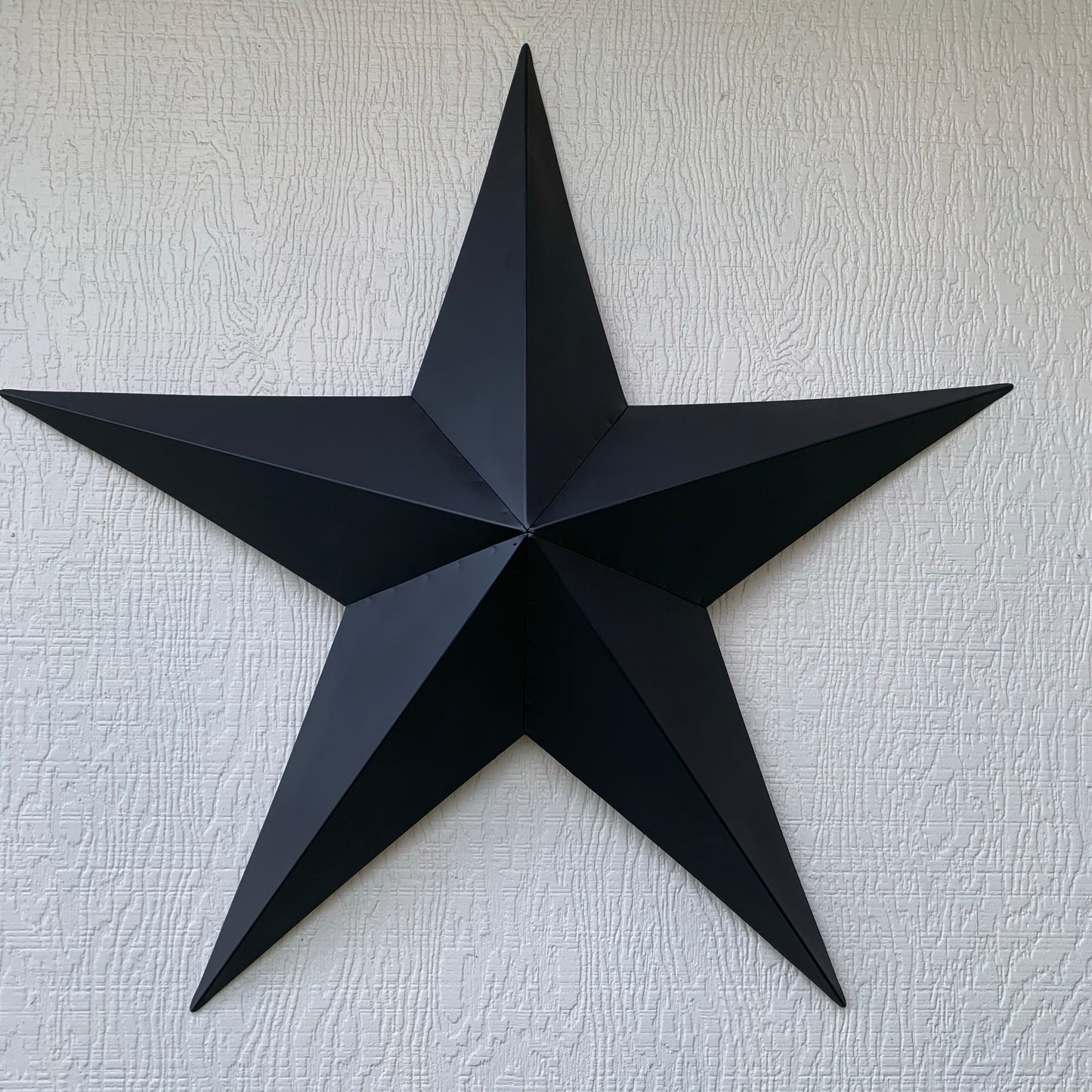 #EH10479 12", 16", 24", 30", 36" RUSTIC BLACK BARN STAR NO RING DAVID STAR 5 POINT WESTERN HOME DECOR HAND PAINTED