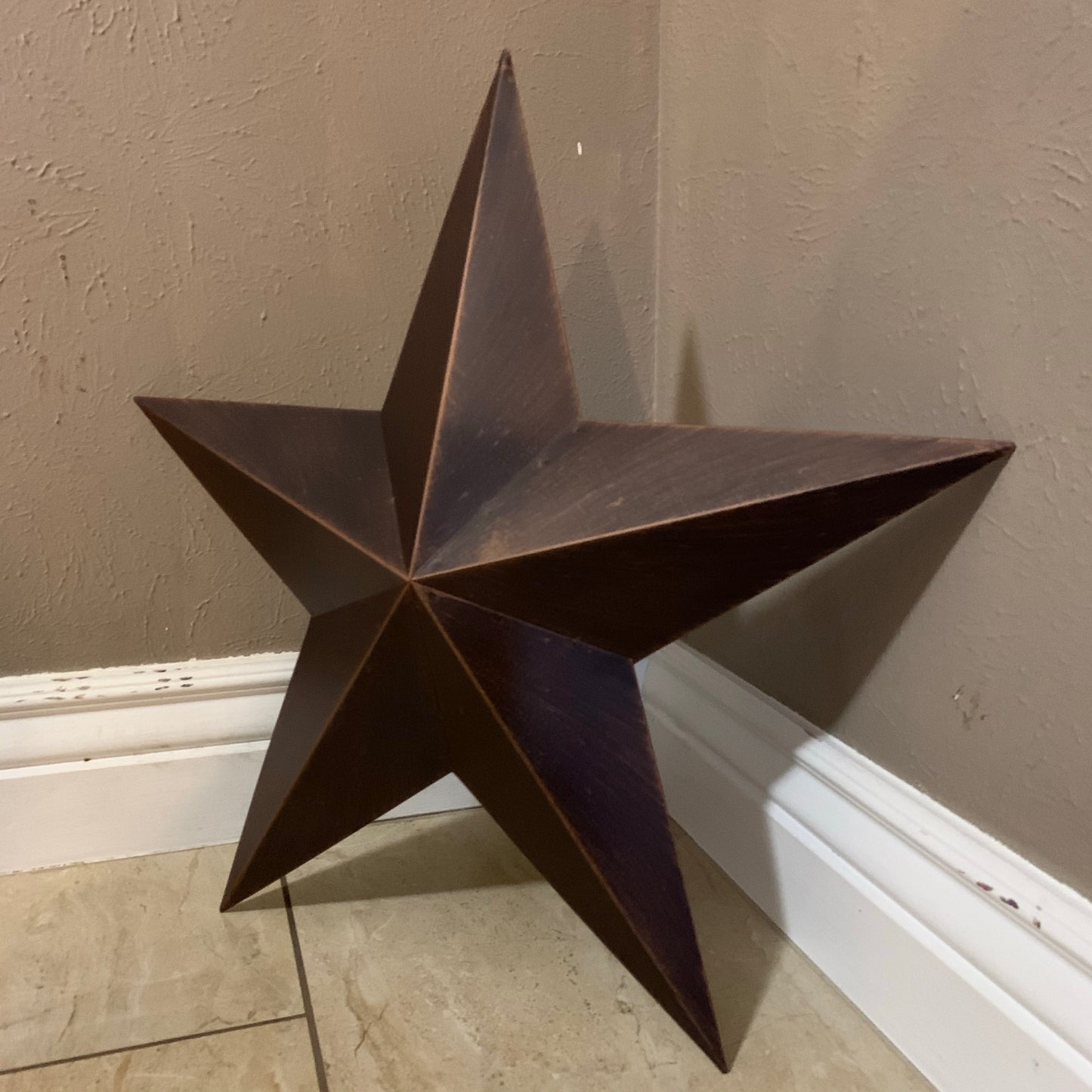 12",16",22",24",30",36" RUSTIC BRONZE BARN STAR 5 POINT METAL STAR OF DAVID WESTERN HOME DECOR HANDMADE NEW 3" TO 36"-#EH10044