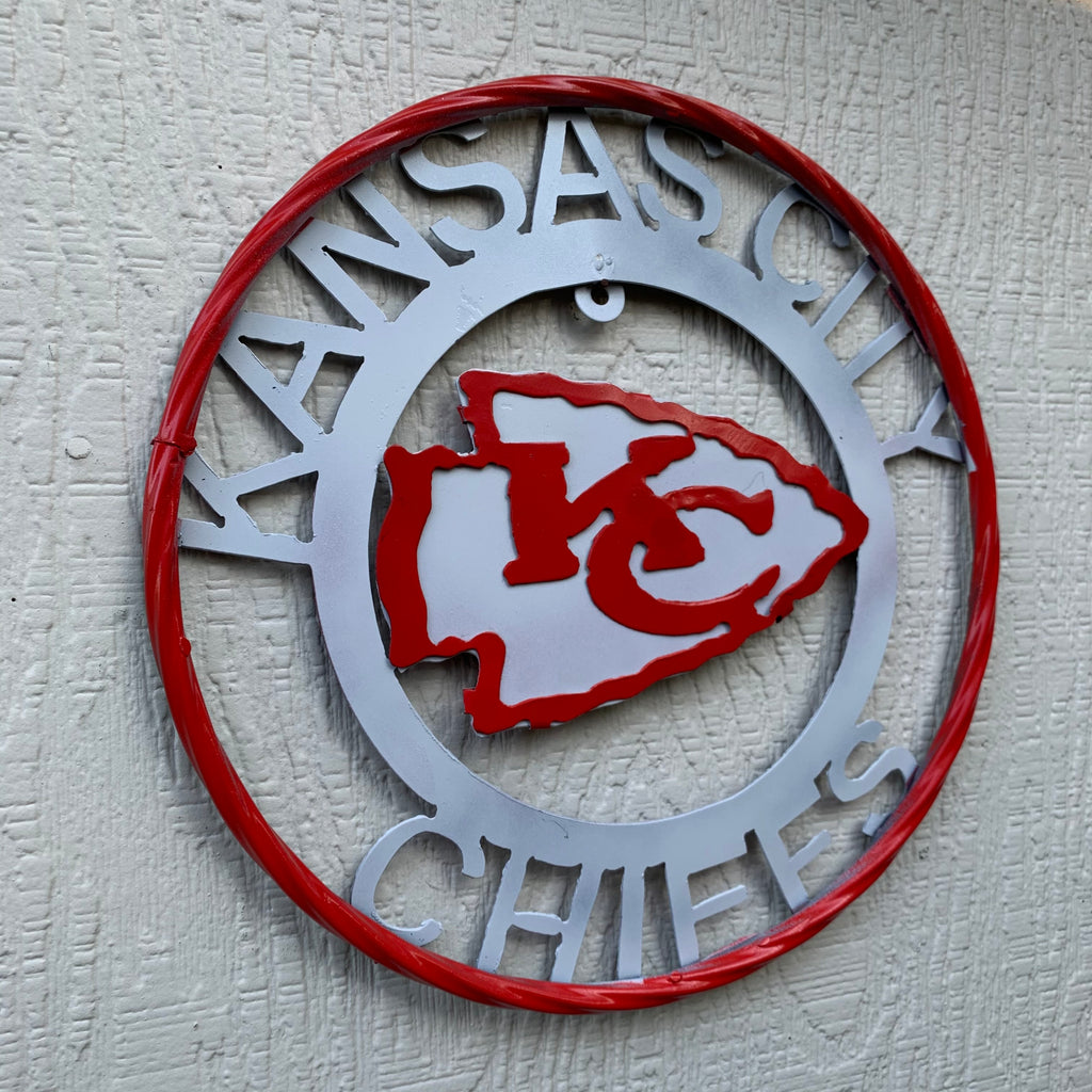 Red Kansas City Chiefs 6 x 36 Steel Street Sign
