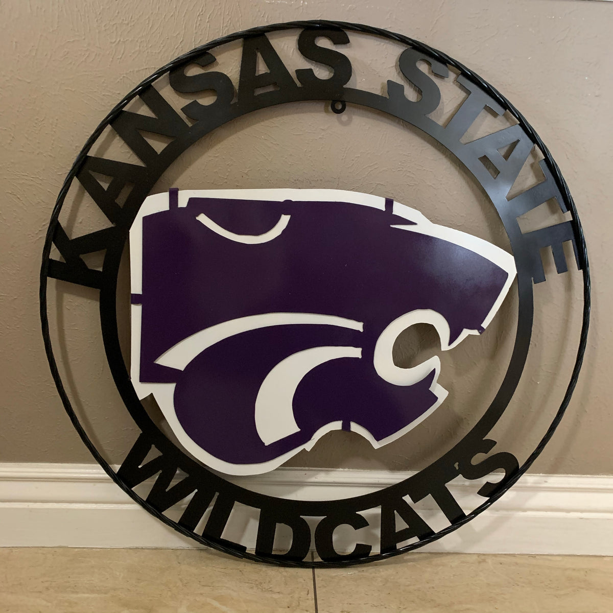12", 18", 24", 32" KANSAS STATE WILDCATS  YMETAL CUSTOM VINTAGE CRAFT WALL ART TEAM SIGN HANDMADE