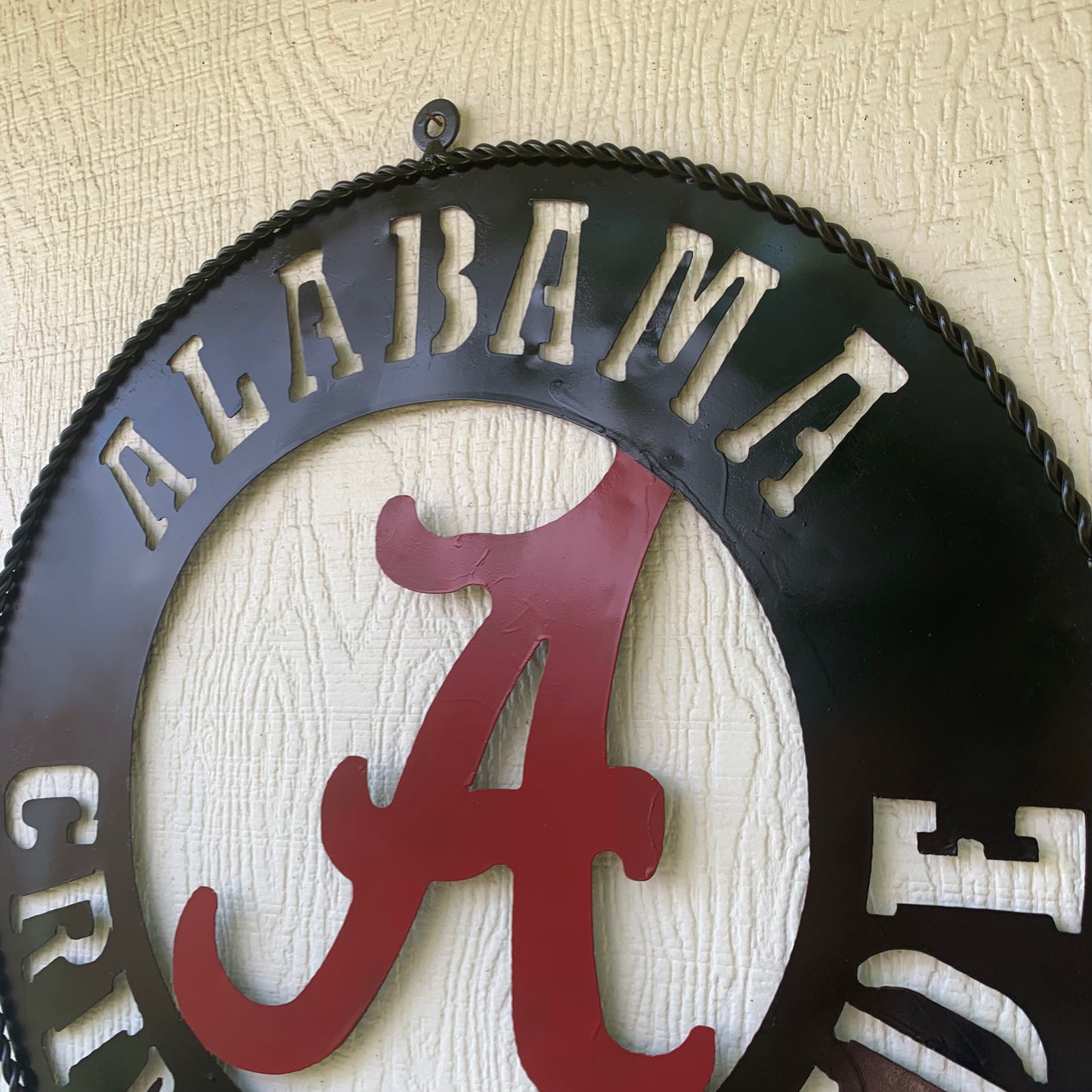 ALABAMA CRIMSON TIDE WIDE BAND RING CUSTOM METAL VINTAGE SIGN TEAM HANDMADE