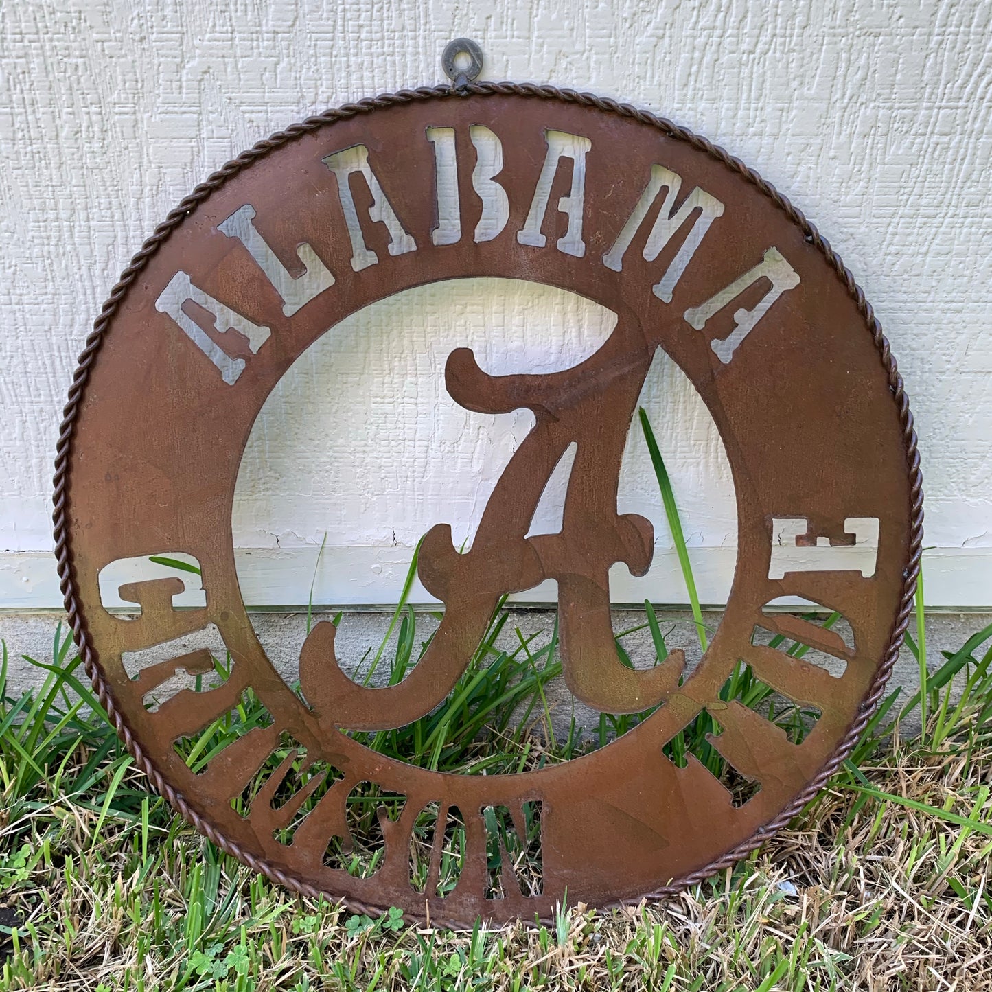 ALABAMA CRIMSON TIDE LASERCUT CUSTOM METAL VINTAGE TEAM CRAFT RUSTIC BRONZE HANDMADE