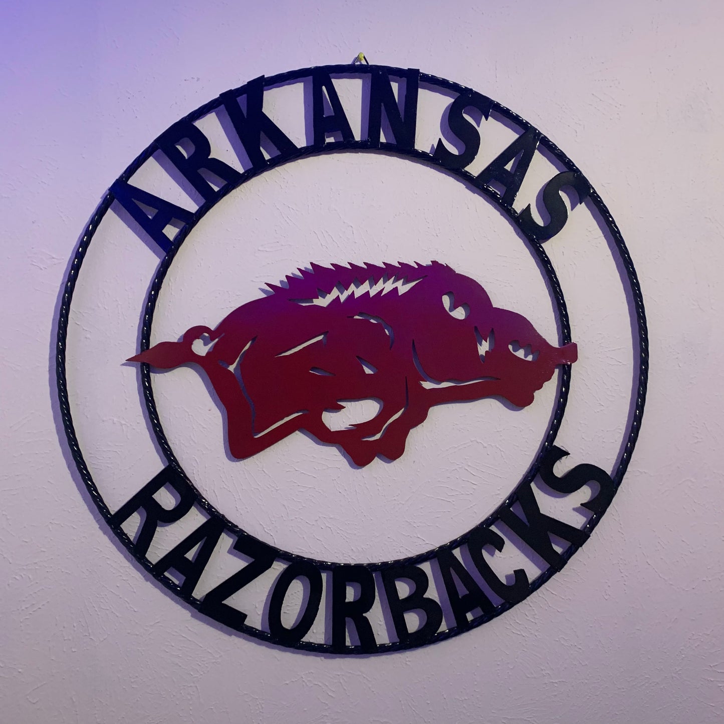 ARKANSAS RAZORBACKS CUSTOM METAL VINTAGE CRAFT SIGN TEAM WALL ART WESTERN HOME DECOR HANDAMADE