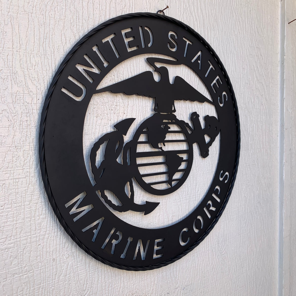#EH10866 US MARINE CORPS 18",24",32" MILITARY LASERCUT CUSTOM BLACK METAL VINTAGE CRAFT SIGN WESTERN HOME DECOR HANDMADE
