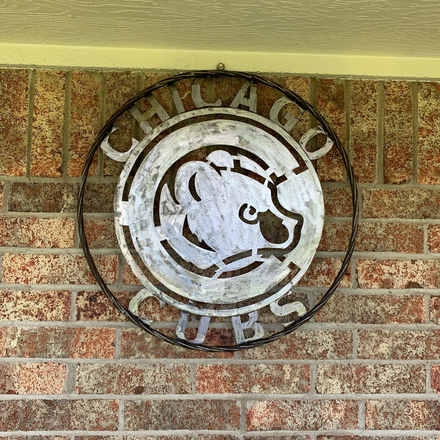 12", 18", 24", 32" CHICAGO CUBS CUSTOM RAW METAL VINTAGE CRAFT TEAM SPORTS SIGN HANDMADE