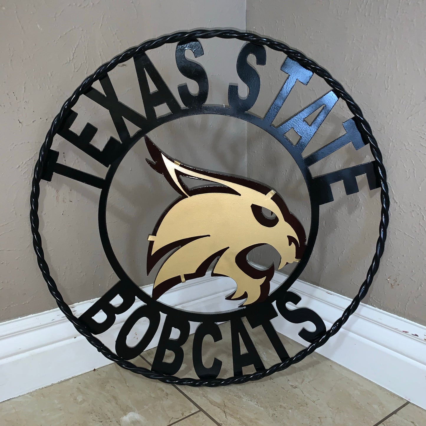 12",18",24",32",36" TEXAS STATE BOBCATS CUSTOM METAL VINTAGE CRAFT SIGN TEAM WESTERN HOME DECOR HANDMADE