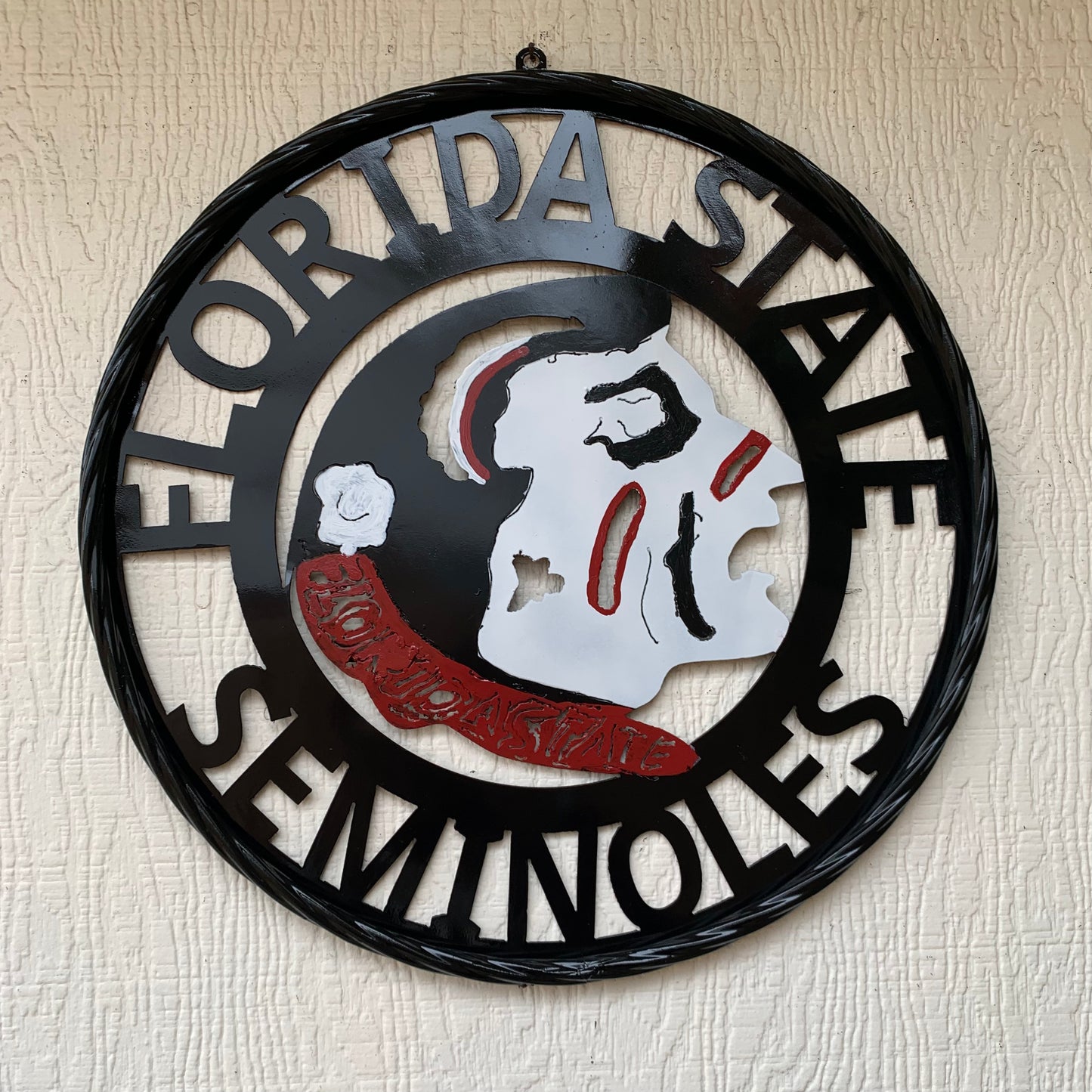 12", 18", 24", 32" FSU FLORIDA STATE SEMINOLES INDIAN LOGO METAL CUSTOM VINTAGE CRAFT TEAM SIGN