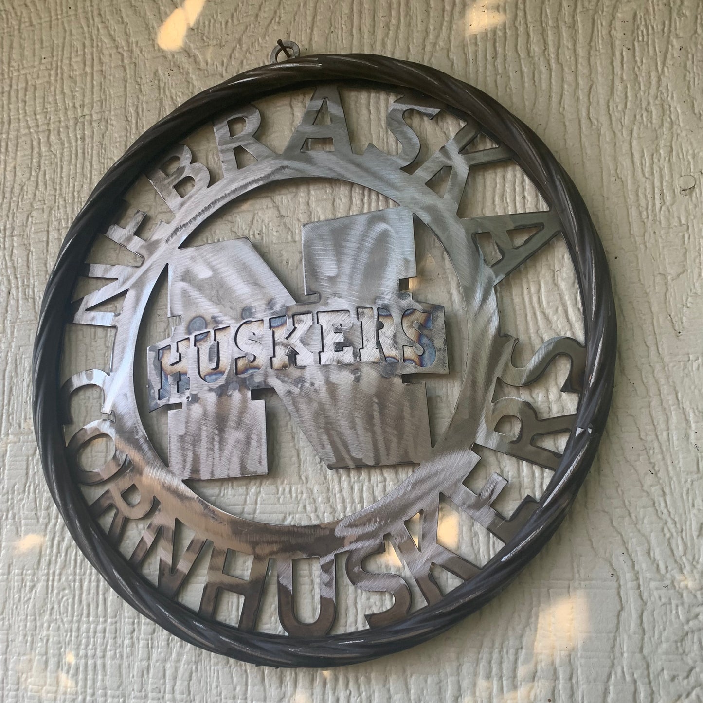 12", 18", 24", 32" NEBRASKA HUSKERS RAW METAL CUSTOM VINTAGE CRAFT TEAM SIGN