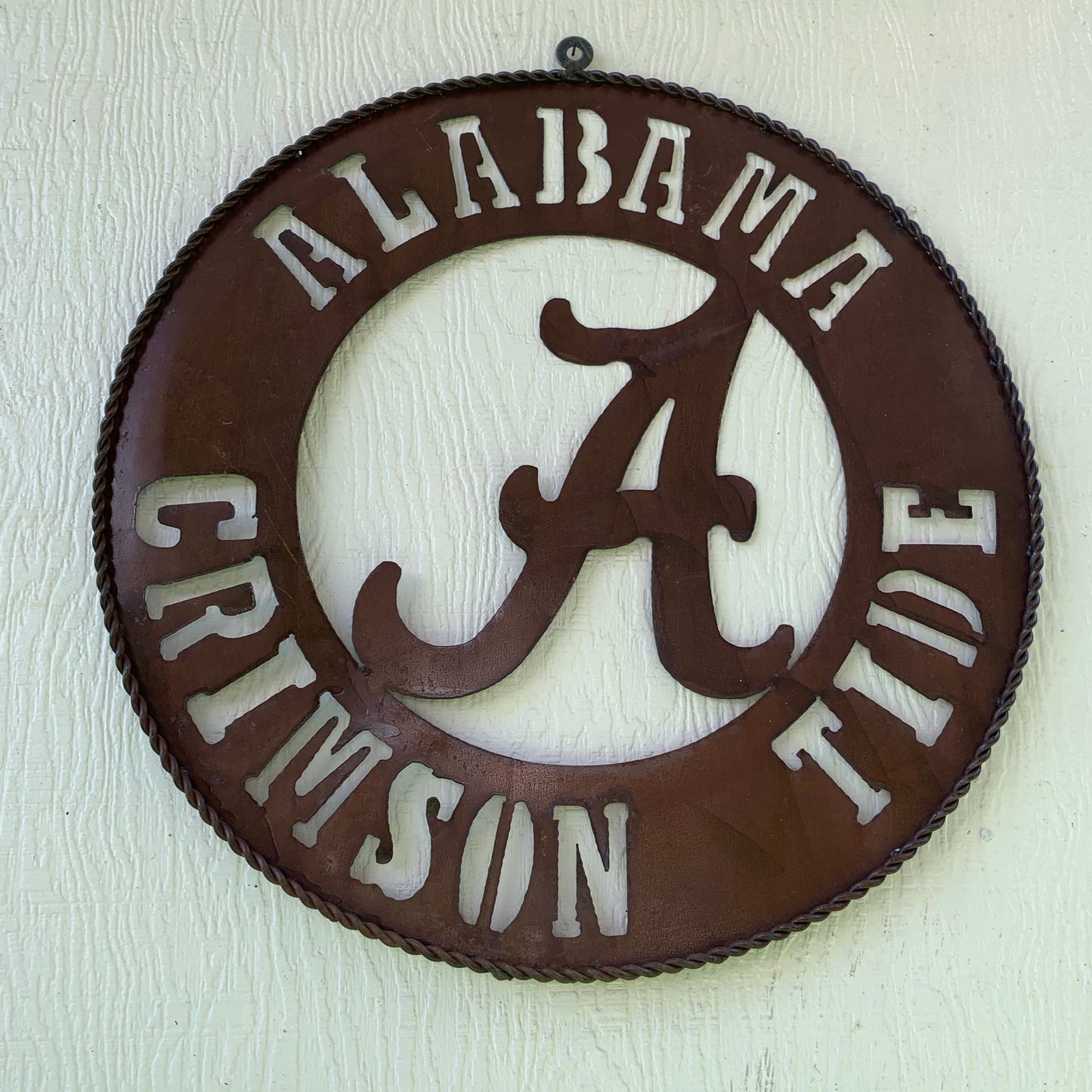 ALABAMA CRIMSON TIDE LASERCUT CUSTOM METAL VINTAGE TEAM CRAFT RUSTIC BRONZE HANDMADE