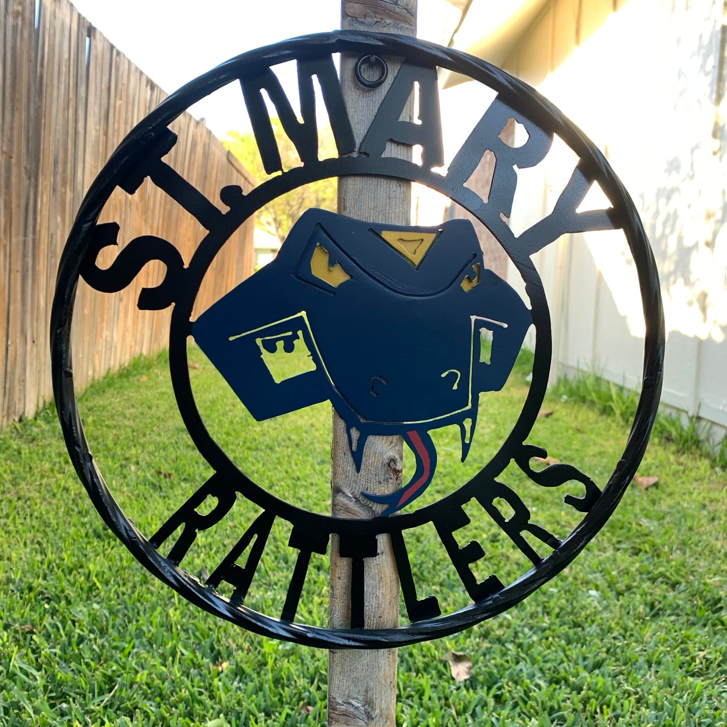 St. MARY RATTLERS METAL CUSTOM VINTAGE CRAFT TEAM SIGN HANDMADE