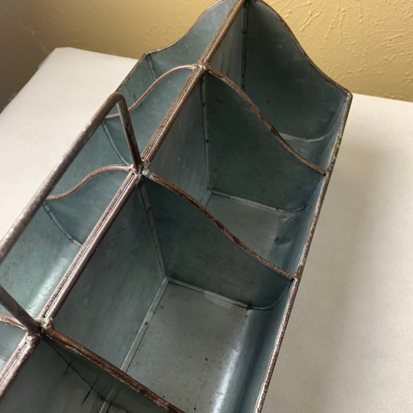 20" CADDY METAL UTENSILS, TOOLS, STORAGE BUCKET WESTERN HOME DECOR NEW