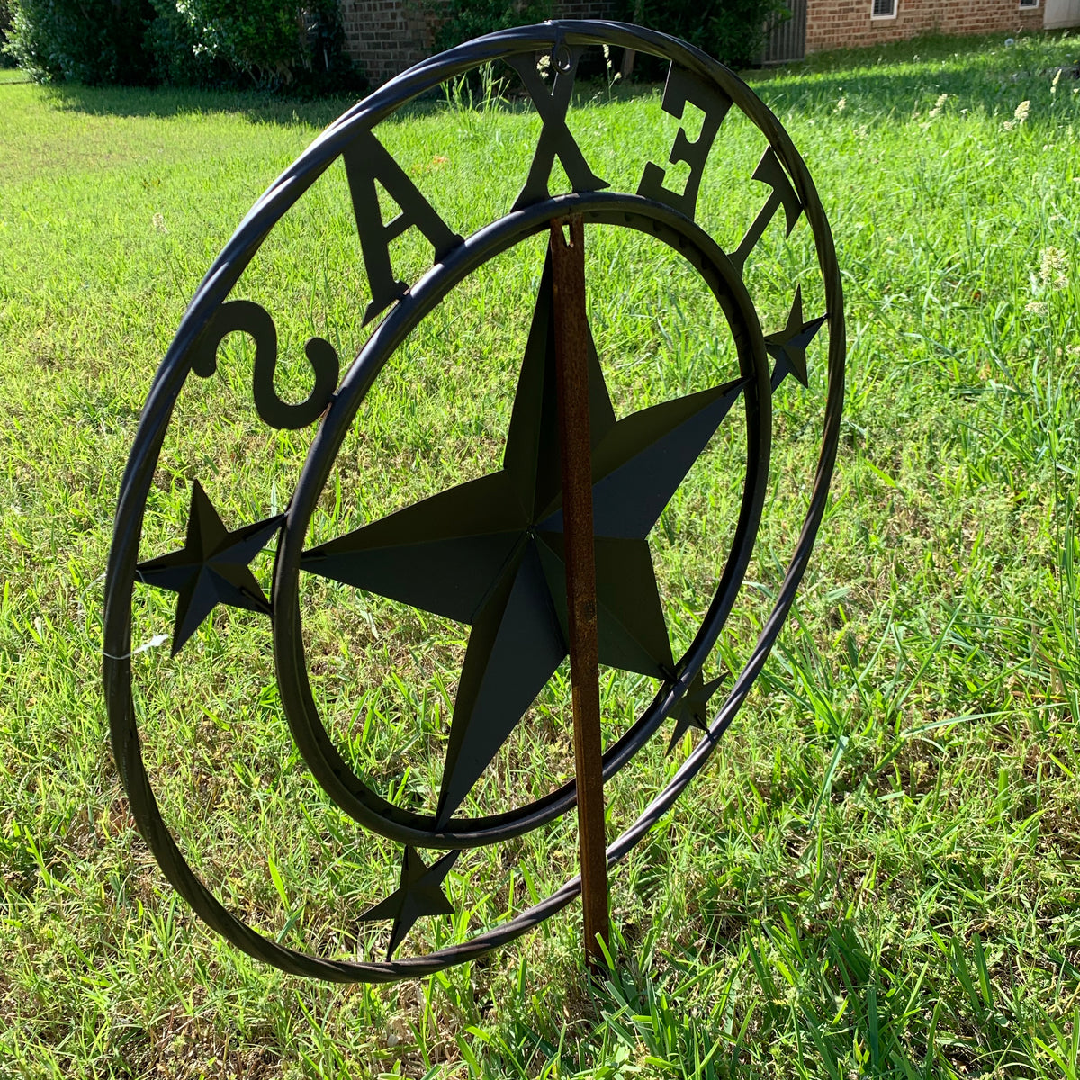 24" TEXAS BEADED COLIBROX BARN STAR METAL LONE STAR WESTERN HOME DECOR HANDMADE RUSTIC BRONZE COPPER NEW