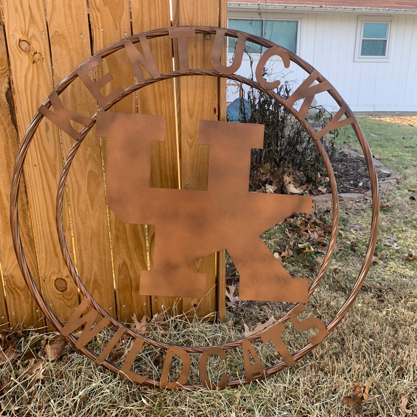 12",18", 24", 32" KENTUCKY WILDCATS RUSTIC BRONZE CUSTOM METAL VINTAGE CRAFT SIGN HANDMADE