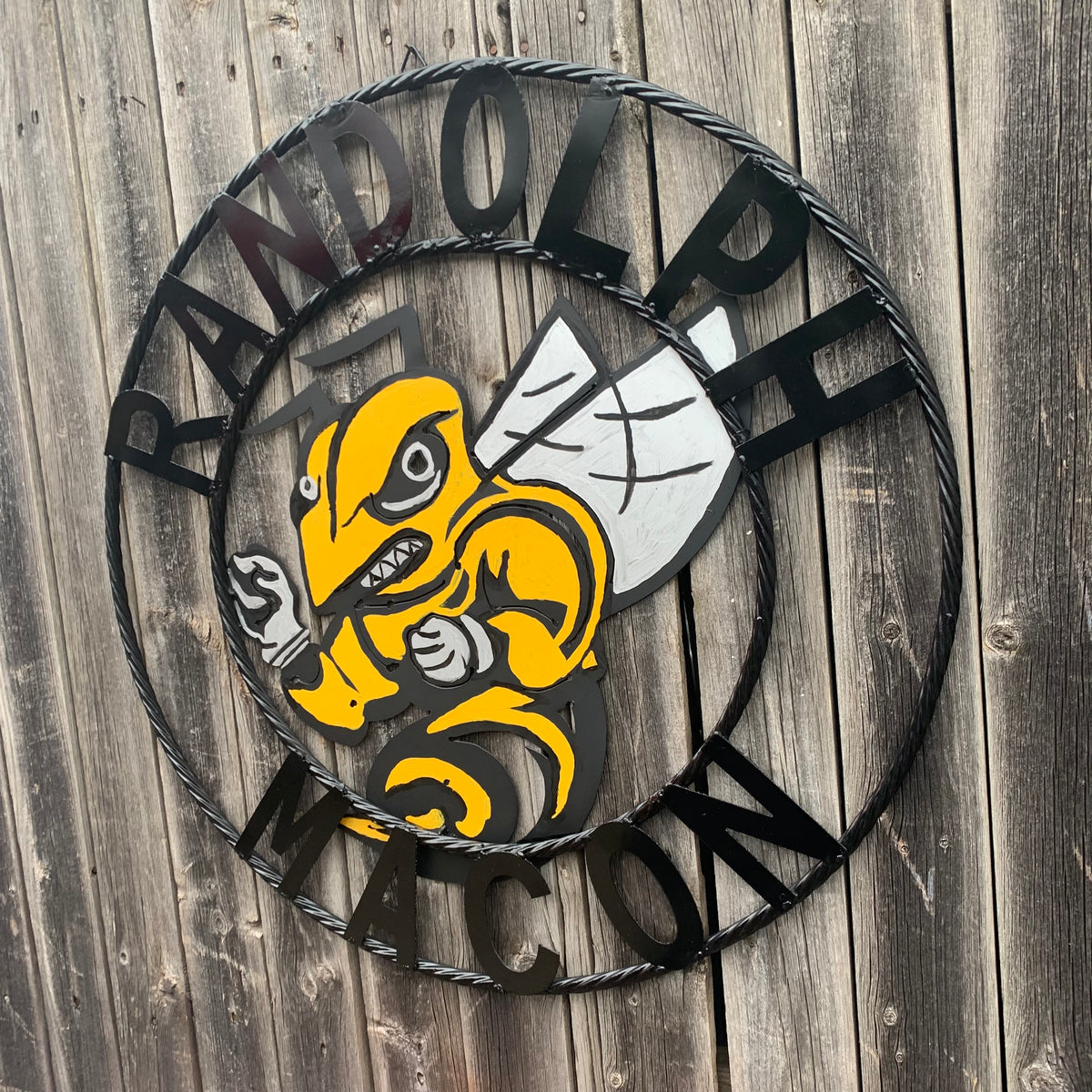 RANDOLPH MACON CUSTOM METAL VINTAGE CRAFT TEAM SIGN HANDMADE 12",18",24",32" SIZES