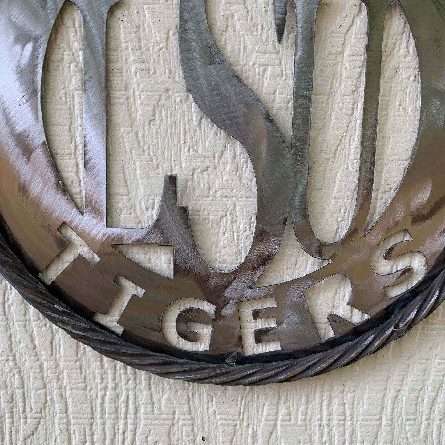 12",18",24",32" LSU GEAUX TIGERS CUSTOM RAW METAL VINTAGE CRAFT TEAM SIGN WESTERN HOME DECOR HANDMADE