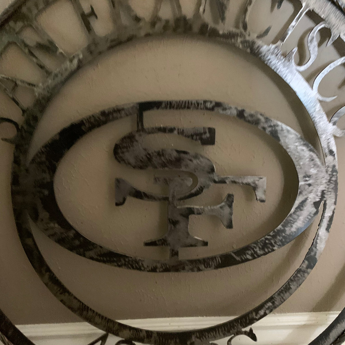 SAN FRANCISCO 49ERS METAL CUSTOM VINTAGE RAW METAL CRAFT TEAM SIGN HANDMADE 12",18",24",32",36",40",50"