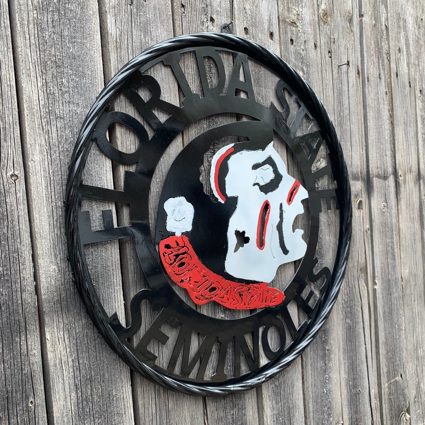 12", 18", 24", 32" FSU FLORIDA STATE SEMINOLES INDIAN LOGO METAL CUSTOM VINTAGE CRAFT TEAM SIGN