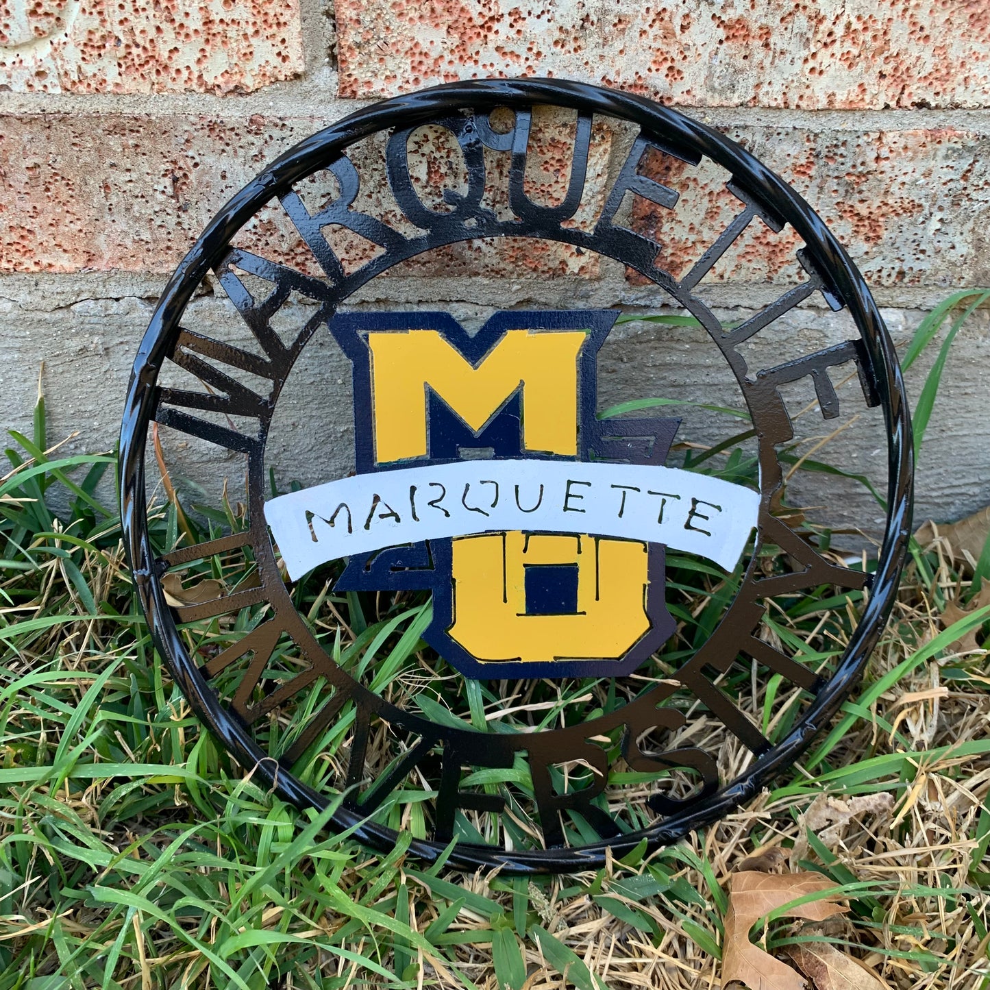 12",18",24" MARQUETTE METAL CUSTOM VINTAGE CRAFT WALL ART TEAM SIGN HANDMADE