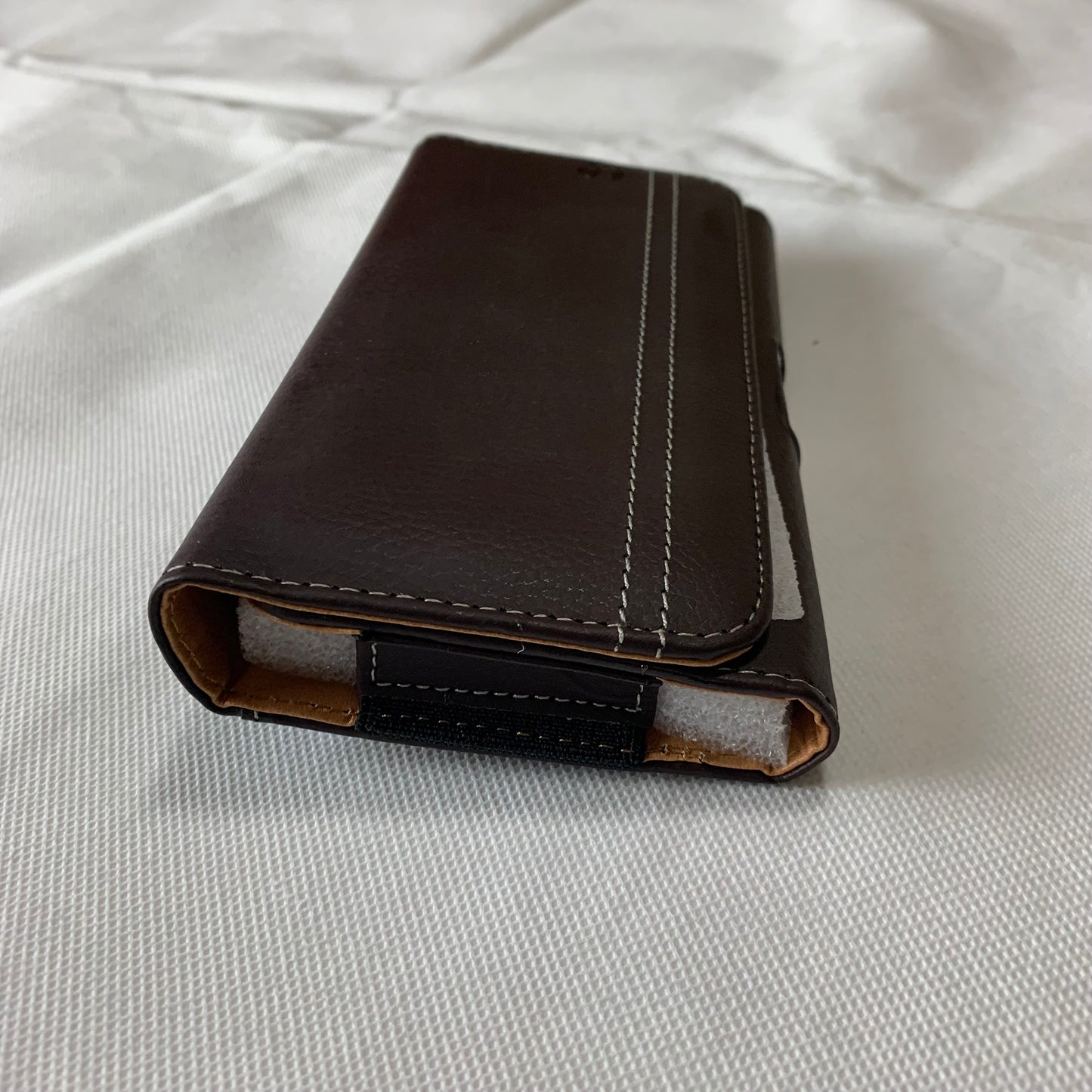 6.6" LUXMO COFFEE BROWN LEATHER EXTRA LARGE POUCH BELT LOOP HOLSTER CELL PHONE CASE UNIVERSAL OVERSIZE #LU20