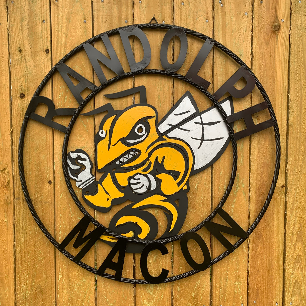 RANDOLPH MACON CUSTOM METAL VINTAGE CRAFT TEAM SIGN HANDMADE 12",18",24",32" SIZES