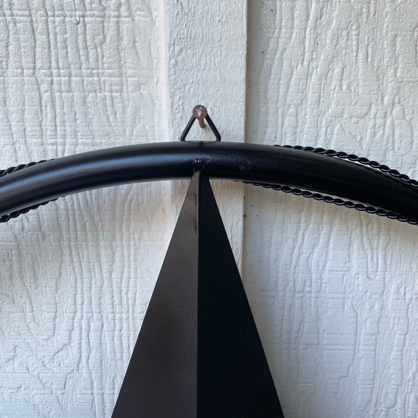 12"16",24",32" BARBWIRE ON SOLID RING BLACK BARN STAR METAL LONESTAR WESTERN HOME DECOR HANDMADE #EH10057