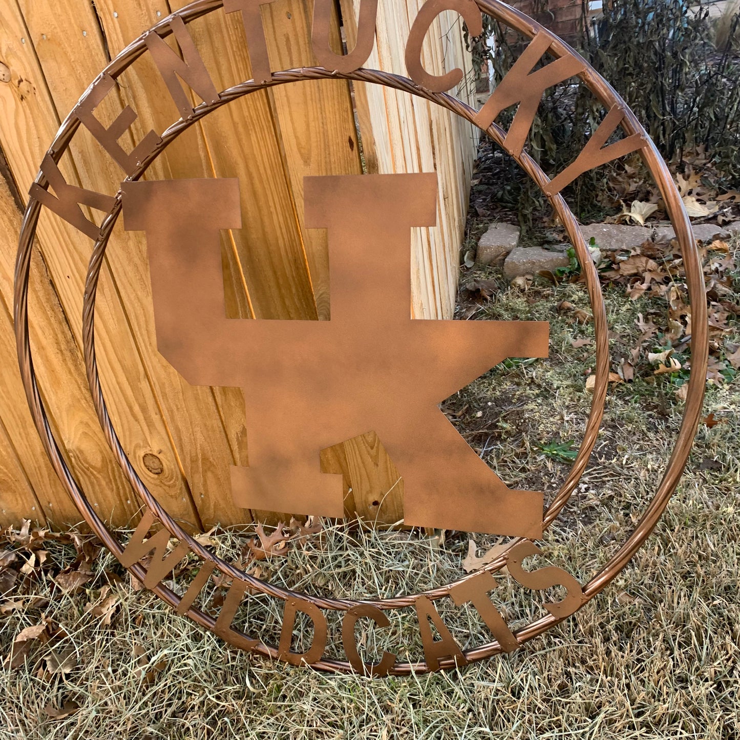 12",18", 24", 32" KENTUCKY WILDCATS RUSTIC BRONZE CUSTOM METAL VINTAGE CRAFT SIGN HANDMADE
