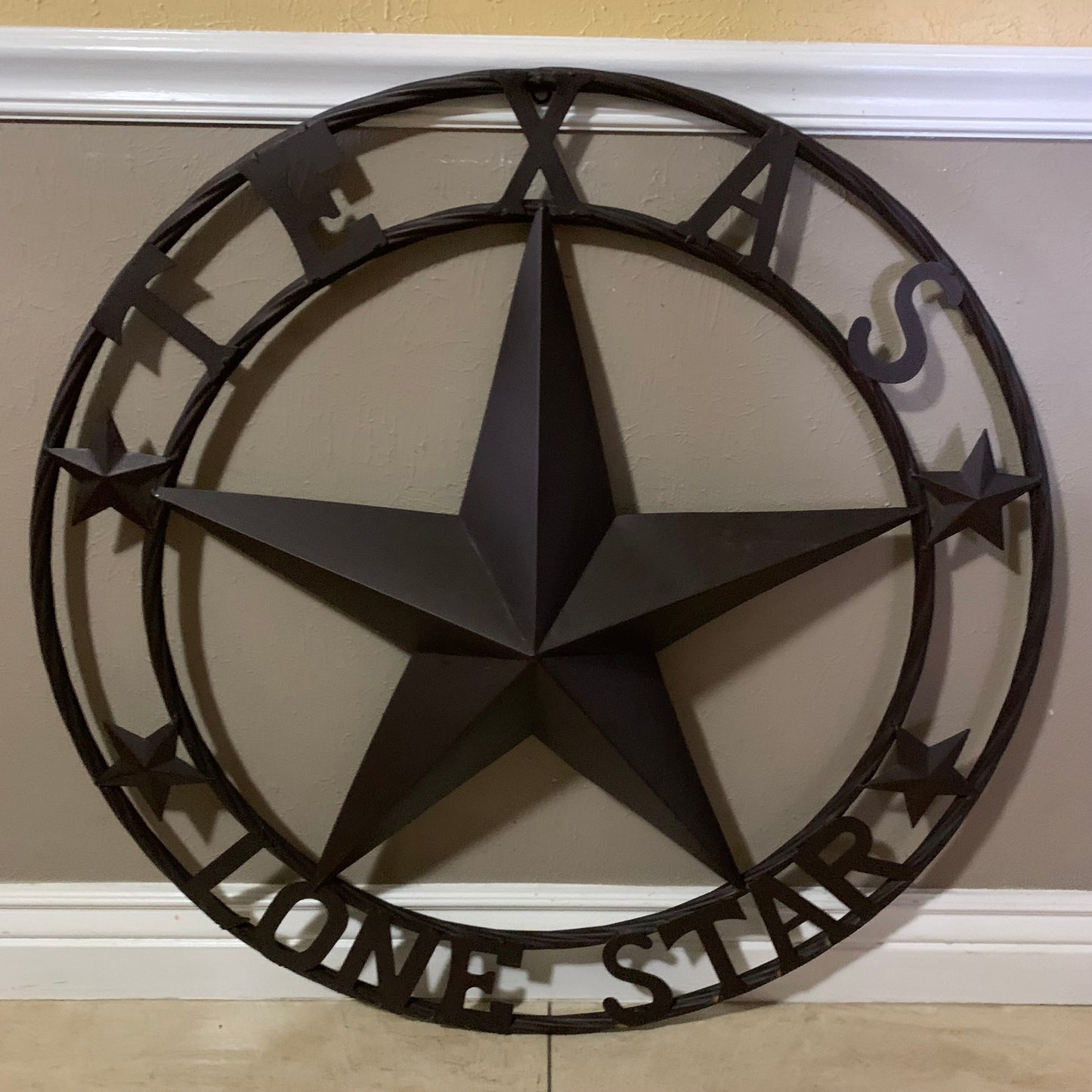 TEXAS LONESTAR METAL ART WESTERN HOME WALL DECOR RUSTIC VINTAGE BROWN NEW, SIZE:24",32",36",40",42",44",46",50"