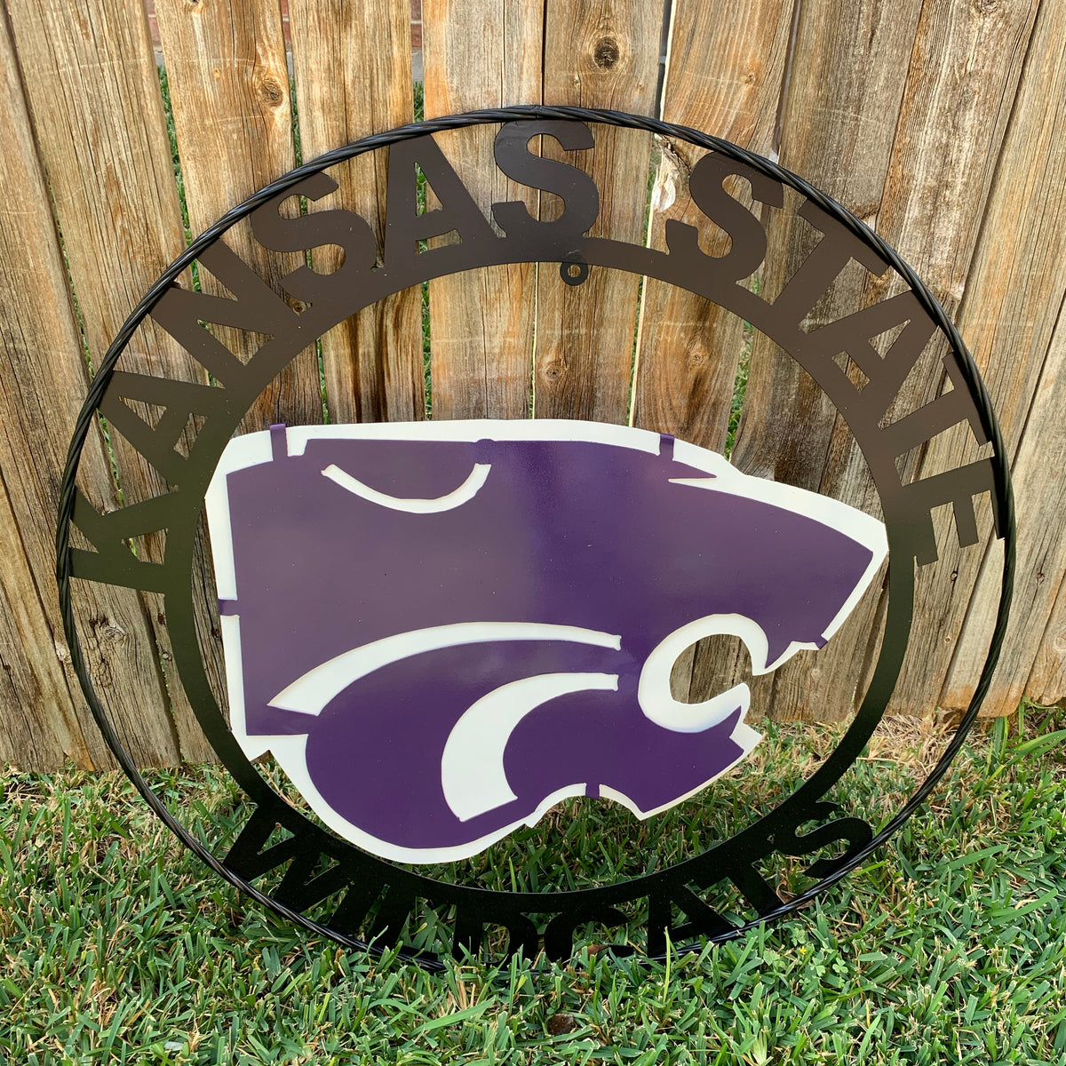 12", 18", 24", 32" KANSAS STATE WILDCATS  YMETAL CUSTOM VINTAGE CRAFT WALL ART TEAM SIGN HANDMADE