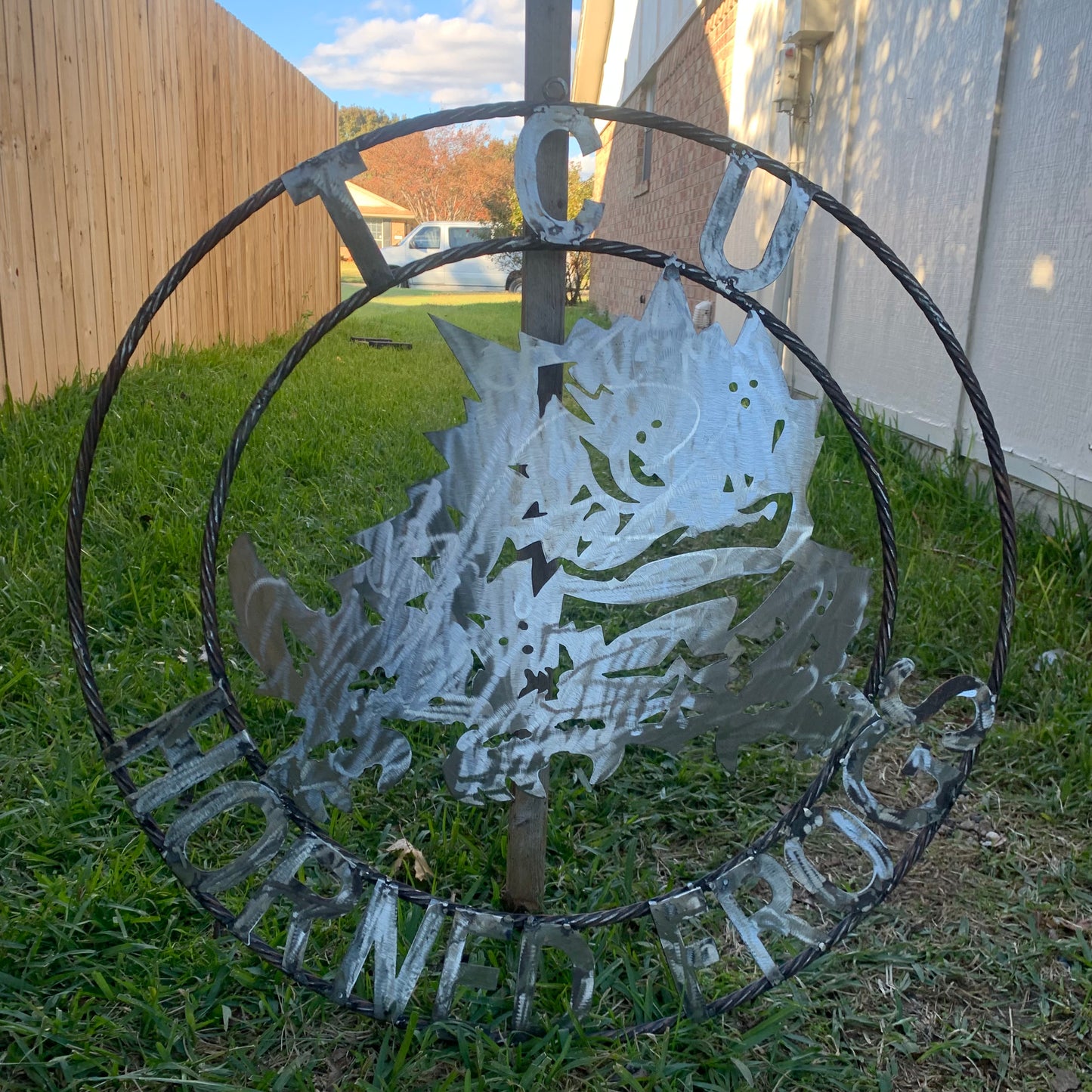 18",24",32" TCU HORNED FROGS RAW METAL CUSTOM VINTAGE CRAFT TEAM SIGN HANDMADE