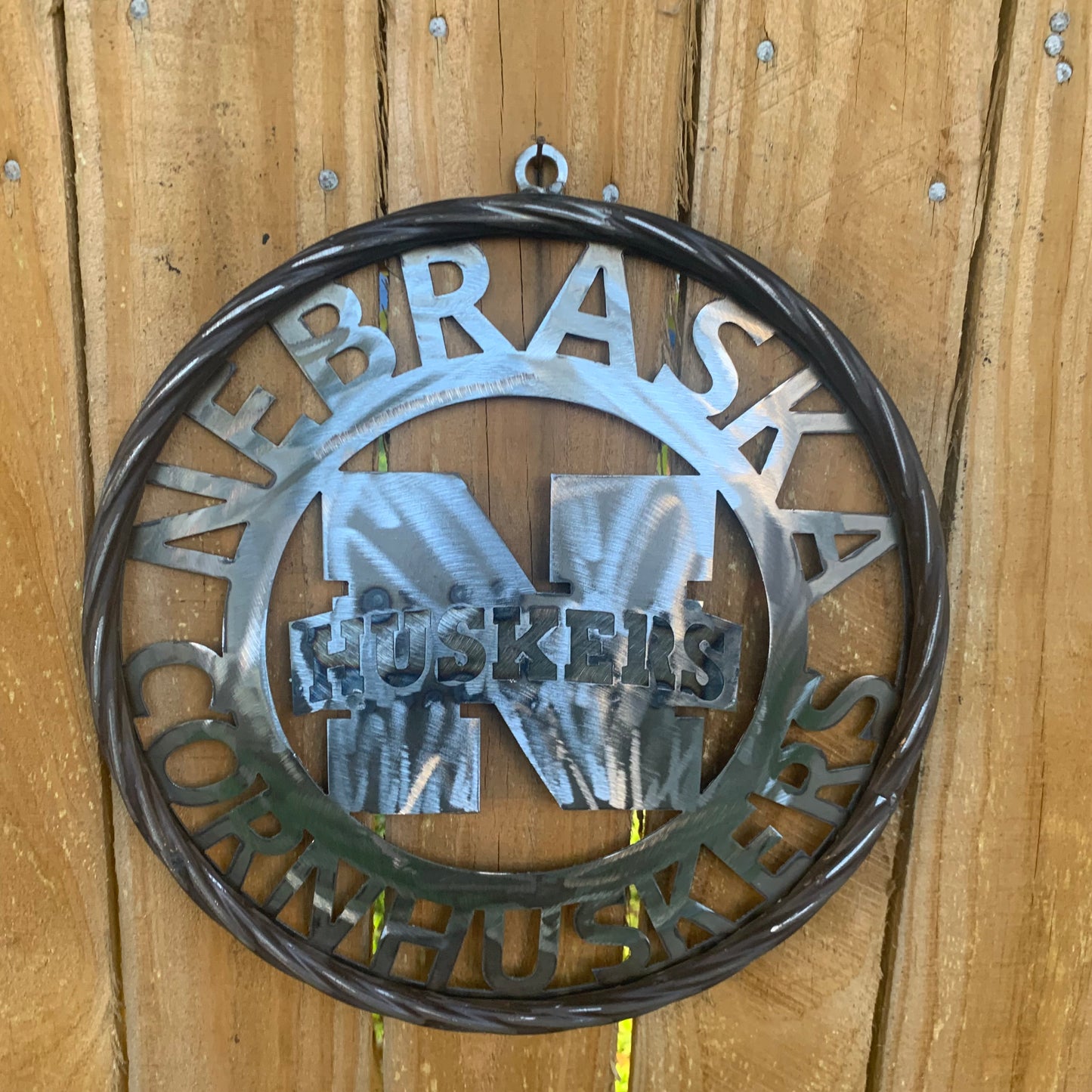 12", 18", 24", 32" NEBRASKA HUSKERS RAW METAL CUSTOM VINTAGE CRAFT TEAM SIGN