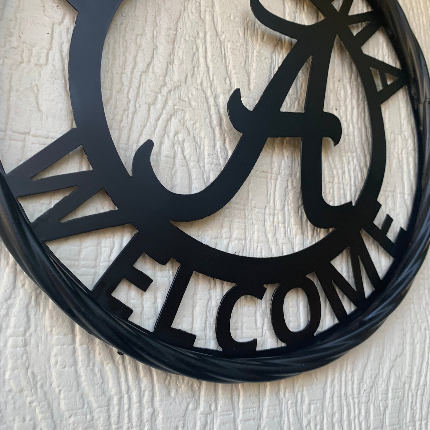 ALABAMA WELCOME CUSTOM ALL BLACK METAL VINTAGE SIGN TEAM HANDMADE