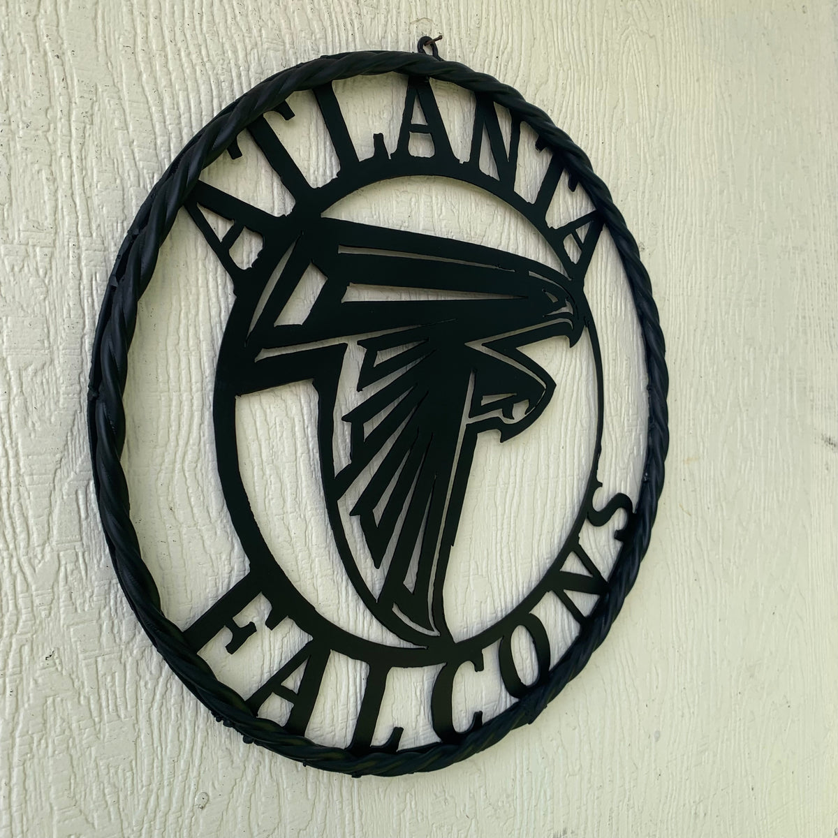 12",18",24",32",36" ATLANTA FALCONS BLACK METAL CUSTOM METAL VINTAGE CRAFT SIGN FOOTBALL TEAM WESTERN HOME DECOR HANDMADE