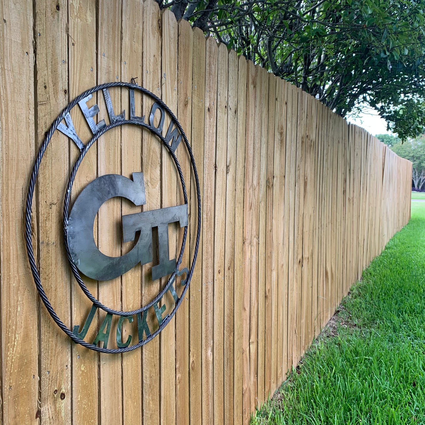 GEORGIA TECH YELLOW JACKETS CUSTOM RAW METAL VINTAGE CRAFT SIGN UNPAINTED HANDMADE 12",18",24",32",36"
